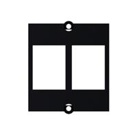 BACHMANN maatwerk module frame 2x Keystone met metalen beugel, zwart - thumbnail