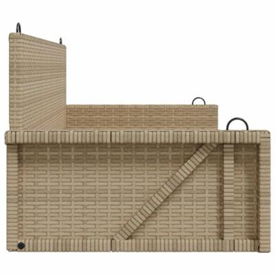 Schommelbank 119x56x48 cm poly rattan beige Schommelbank 119x56x48 cm poly rattan beige