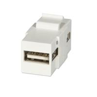 LINDY 60553 USB Type A dubbele koppeling keystone voor wanddozen - thumbnail