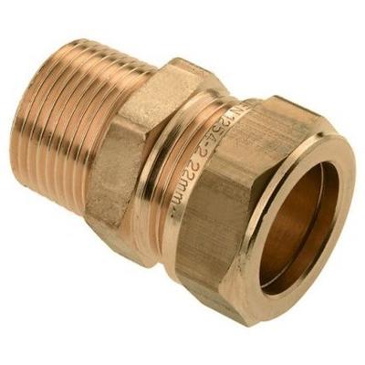 Bonfix knelkoppeling - Puntstuk - 3/8 x 12 mm - Messing