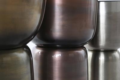 Plantenbakkenset Home ESPRIT Grijs Koper Gouden Metaal 40 x 40 x 62 cm Plantenbakkenset Home ESPRIT Grijs Koper Gouden Metaal 40 x 40 x 62 cm