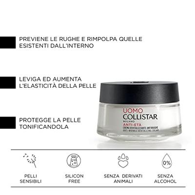 Collistar Uomo Anti-Wrinkle Revitalizing Cream 50 ml Dagcrème Heren Collistar Uomo Anti-Wrinkle Revitalizing Cream 50 ml Dagcrème Heren