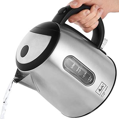 Melitta Prime Aqua Mini Top Waterkoker 1L 2200W RVS/Zwart - thumbnail