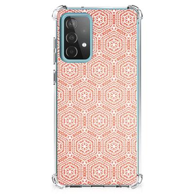 Samsung Galaxy A52 4G/5G Doorzichtige Silicone Hoesje Pattern Orange Samsung Galaxy A52 4G/5G Doorzichtige Silicone Hoesje Pattern Orange