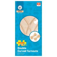 Bigjigs houten rails - 2-zijdige links/rechts splitsing - thumbnail