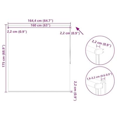 Rolgordijn verduisterend 160 x 175 cm koffiebruin