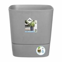 ELHO - Vaso da fiori - Greensense Aqua Care Square 38 - Cemento chiaro - Interno/esterno - Ø 38 x H 38,9 cm - thumbnail