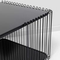 Kare Salontafel Wire Double Black 120x60cm - thumbnail