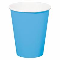 Bekers azuur blauw - 8 stuks - thumbnail