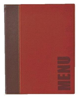 Menukaart securit trendy a5 1 x 2 tassen wijnrood