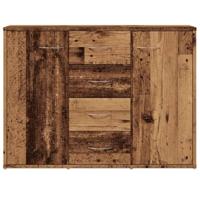 Dressoir 88x30x64 cm bewerkt hout oud houtkleurig - thumbnail