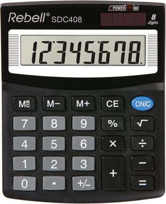 Rebell RE-SDC408-BX Calculator SDC408 Zwart Rebell RE-SDC408-BX Calculator SDC408 Zwart
