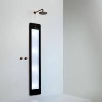 Sunshower Round Large Plus - Inbouw - Infrarood + Uv - 33 x 185 x 10 cm - Zwart - thumbnail