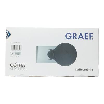 Graef CM850EU CM850EU Koffiemolen RVS, Zwart Stalen kegelmaalwerk - thumbnail