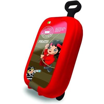 Trolley - MULTIPRINT - 64927 - 7 Piratenpostzegels, 5 potloden, 18 stiften