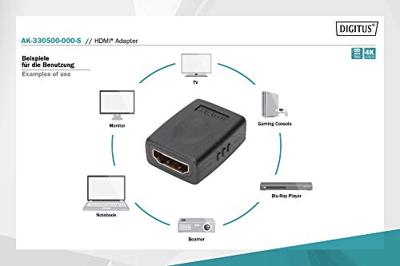 Digitus AK-330500-000-S HDMI Adapter [1x HDMI-bus - 1x HDMI-bus] Zwart