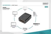 Digitus AK-330500-000-S HDMI Type A (Standard) HDMI Type A (Standard) Zwart video kabel adapter - thumbnail