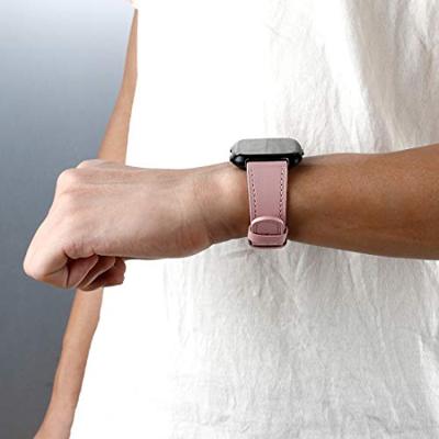 Fitbit Versa 1 / 2 & Lite leren bandje - Oudroze