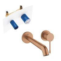 GROHE Essence New Wastafelkraan Inbouw - uitloop 23cm - L-size - met inbouwdeel - brushed warm sunset SW97516/SW28941 - thumbnail