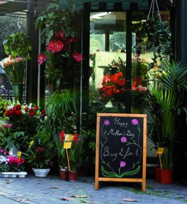 Stoepbord Securit 550x850x30mm teak hout Stoepbord Securit 550x850x30mm teak hout