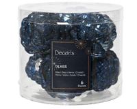 Denappel glas d5h7 cm nblw ass 6st kerst Decoris - Decoris - thumbnail