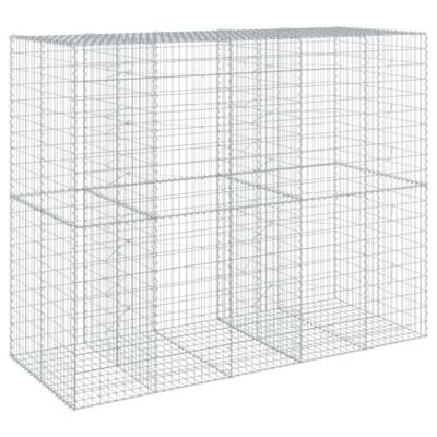 Schanskorf 250x100x200 cm gegalvaniseerd ijzer zilverkleurig