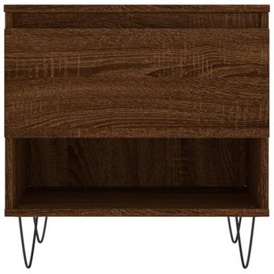 Salontafels 2 st 50x46x50 cm bewerkt hout bruin eikenkleur