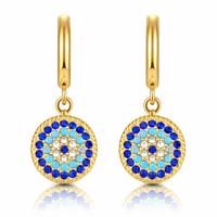 LGT JWLS Oorringen Goudkleurig Hanger Austrian Crystals - thumbnail