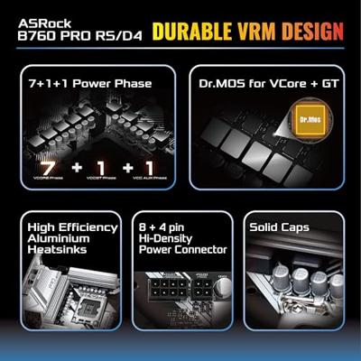 Moederbord Intel Asrock B760 PRO RS/D4 - thumbnail