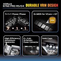 ASRock B760 Pro RS/D4 Moederbord Socket Intel LGA 1700 Vormfactor ATX Moederbord chipset Intel® B760 - thumbnail