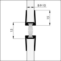 GLASDEURPROFIEL GDP10 MM 225 - thumbnail