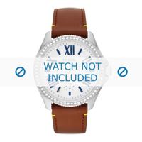 Fossil horlogeband AM4550 Leder Bruin 20mm + zwart stiksel - thumbnail