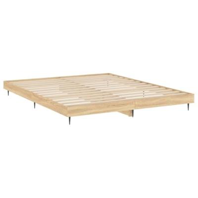 Bedframe bewerkt hout sonoma eikenkleurig 180x200 cm