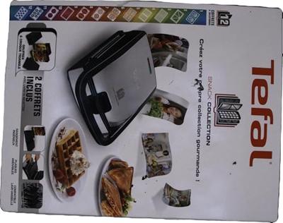 Tefal SW852D Snack Collection Wafelijzer Zwart/RVS Tefal SW852D Snack Collection Wafelijzer Zwart/RVS