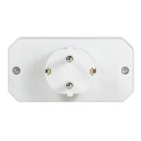 LogiLink LPS221 stroomdozenadapter met 2 x Euro bussen en 1 x Schuko bus wit - thumbnail