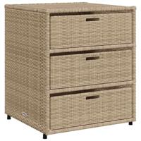 Tuinkast 55x59x69 cm poly rattan beige - thumbnail