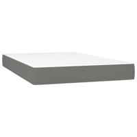Boxspring met matras stof donkergrijs 200x200 cm - thumbnail