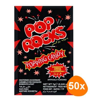 Pop Rocks - Popping Candy Strawberry - 50 stuks