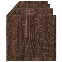 Wandkast 75x18x16,5 cm bewerkt hout bruin eikenkleur - thumbnail