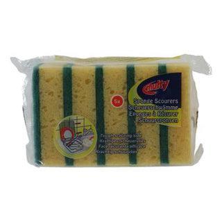 Multy Schuursponzen 5 Stuks Groen/Geel