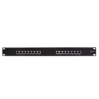 LogiLink NP0057 16 poorten Patchpaneel 483 mm (19) CAT 6 1 HE Zwart