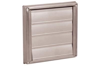 Overdrukrooster rvs 154x154mm geborsteld aansl 100mm Overdrukrooster rvs 154x154mm geborsteld aansl 100mm