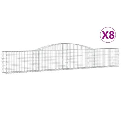 Schanskorven 8 st gewelfd 400x30x60/80 cm ijzer