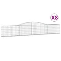 Schanskorven 8 st gewelfd 400x30x60/80 cm ijzer - thumbnail