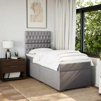 Boxspring met matras stof taupe 120x200 cm - thumbnail
