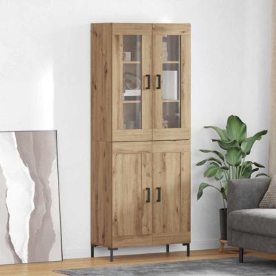 Hoge kast 2 pcs Artisan Eiken 69,5 x 34 x 180 cm Bewerkt hout