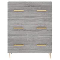 Dressoir 69,5x34x90 cm bewerkt hout grijs sonoma eikenkleurig - thumbnail