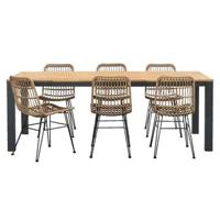 Le Sud tuinset Voiron Verdon - naturel - 7-delig - thumbnail