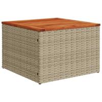 6-delige Loungeset met kussens poly rattan beige - thumbnail