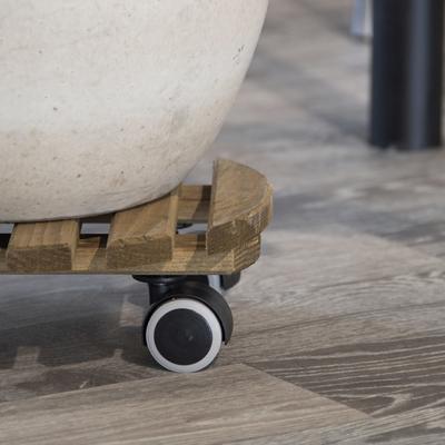 Esschert Design plantentrolley bruin ø29